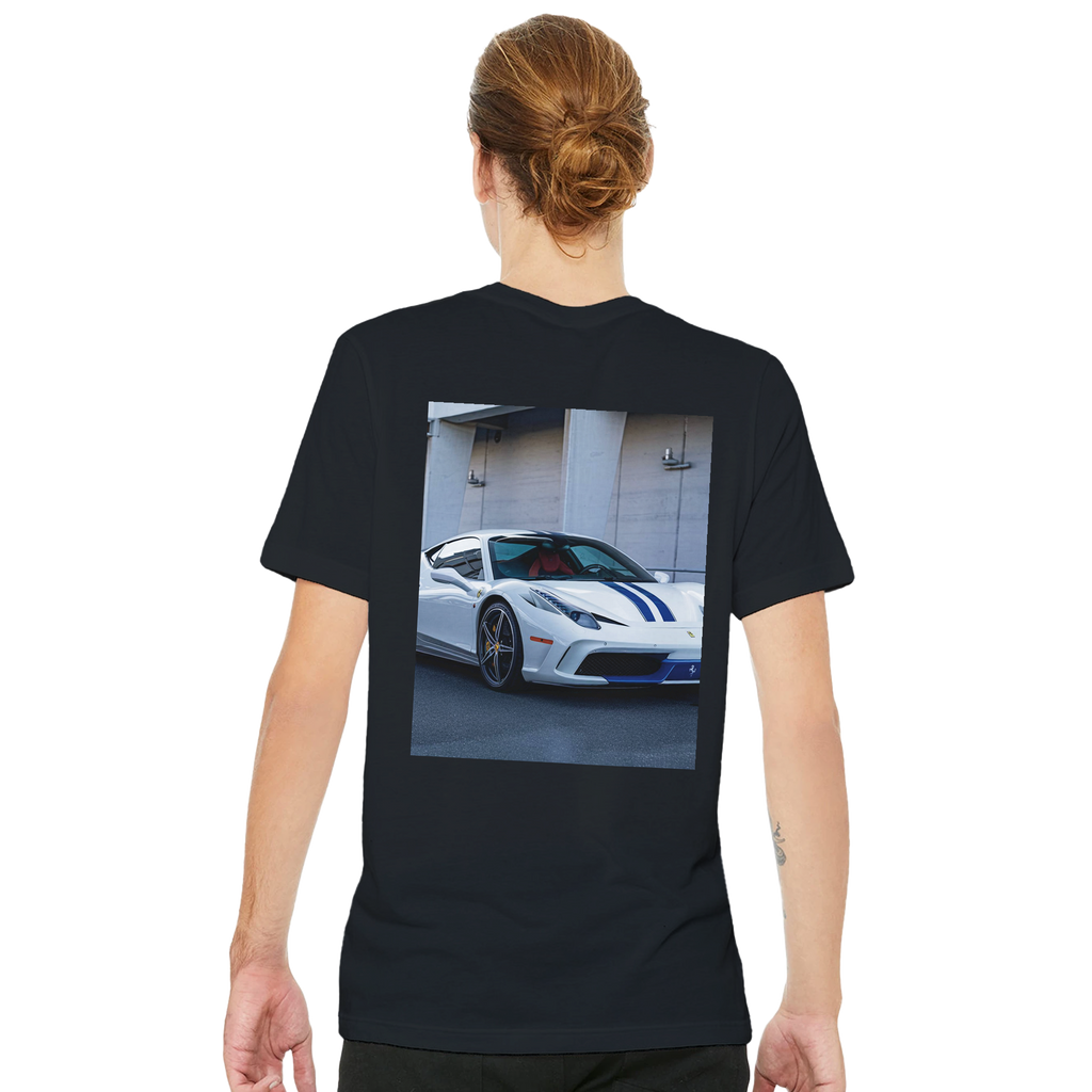 Ferrari 458 Speciale T-Shirt — detail view | Wild Thread Co