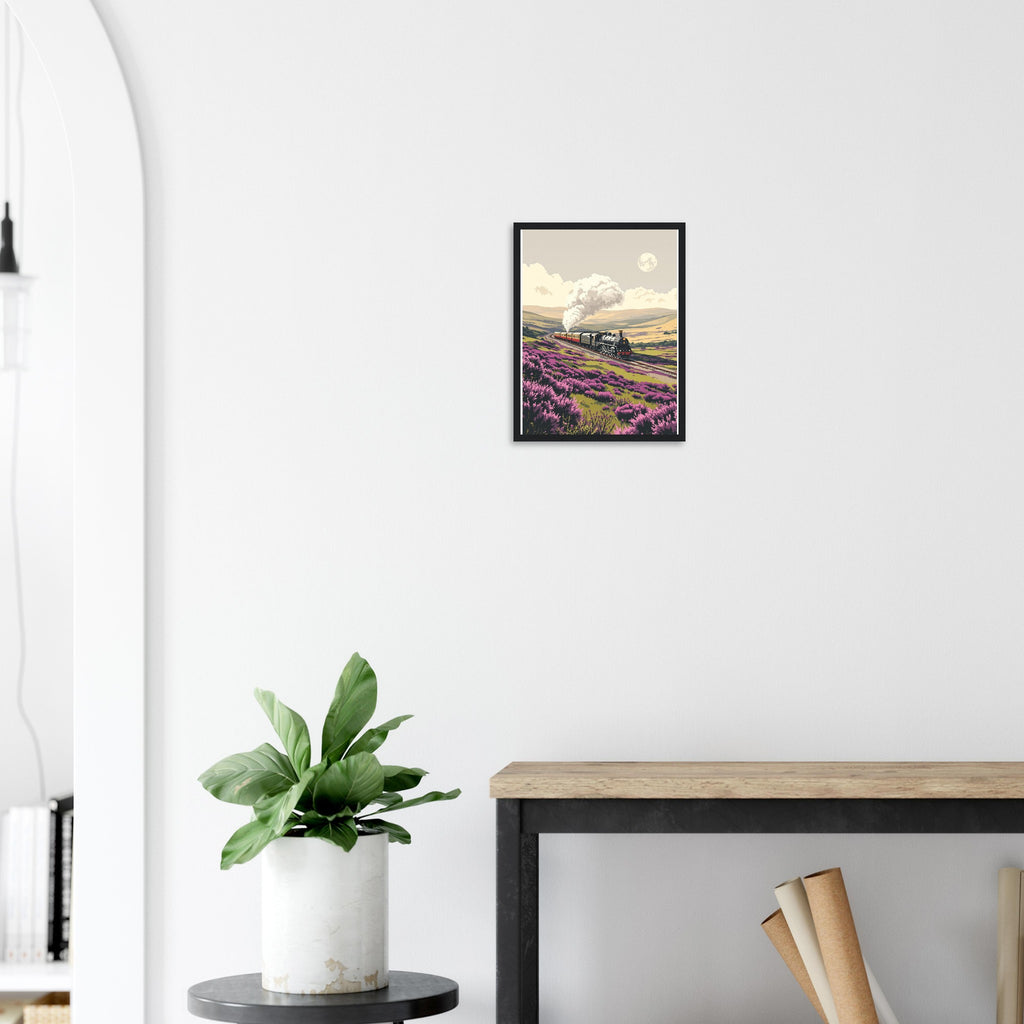 North Yorkshire Moors Steam Railway Framed Art Print — detail view | Wild Thread Co