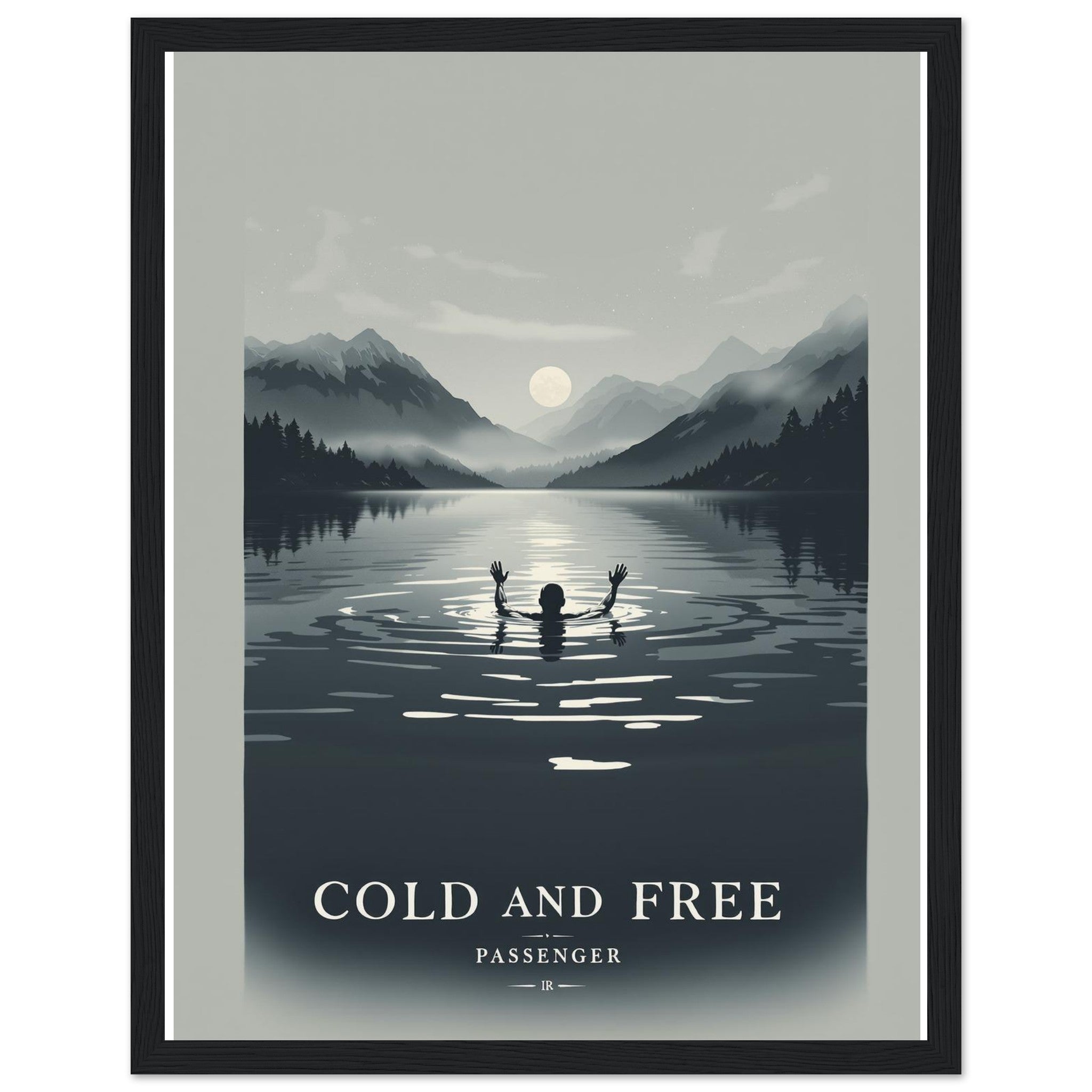 Wild Swimming Loch Framed Print Wall Art Ready to Hang UK — Framed Art Print | Wild Thread Co UK