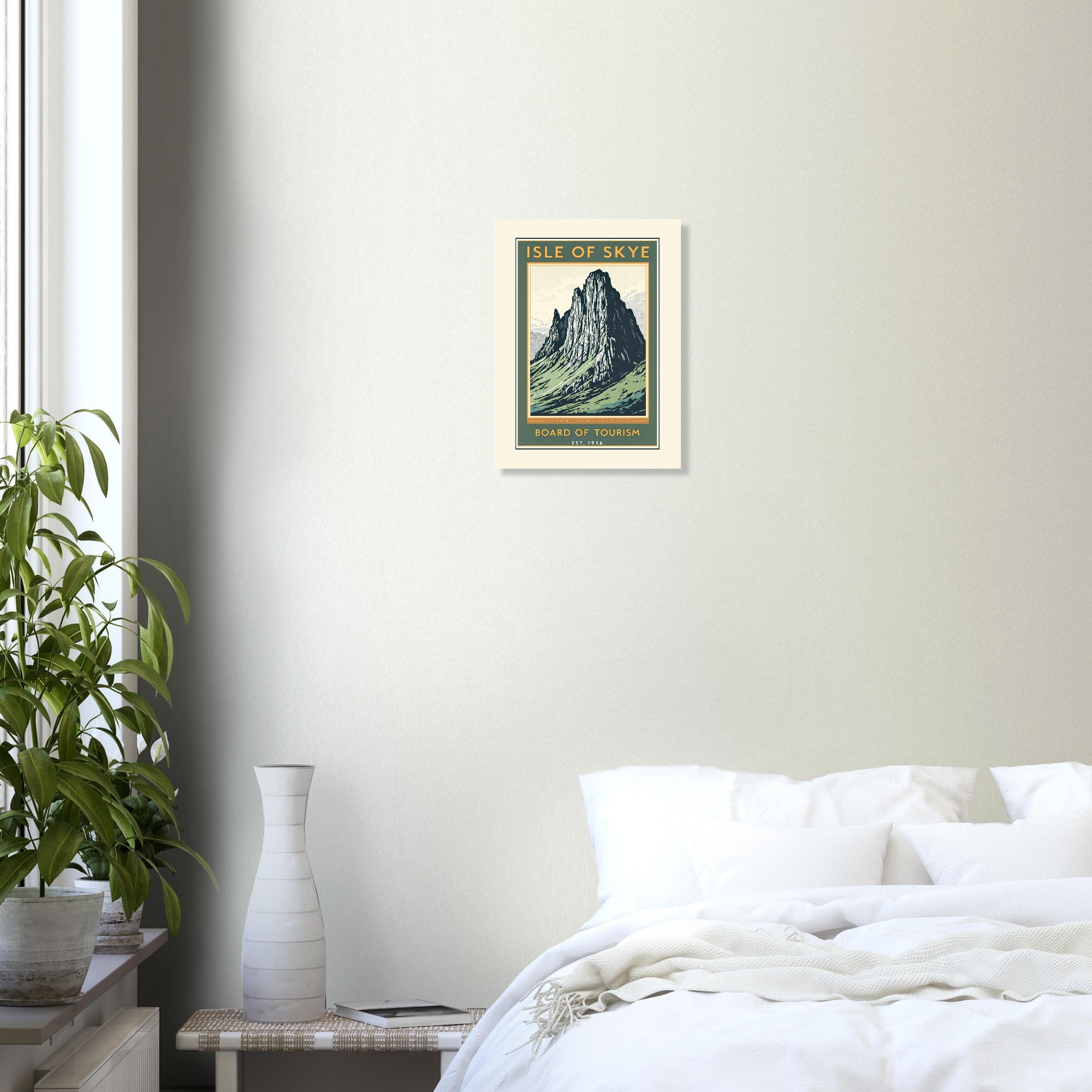 Isle Of Skye Vintage Travel Poster Art Print — detail view | Wild Thread Co