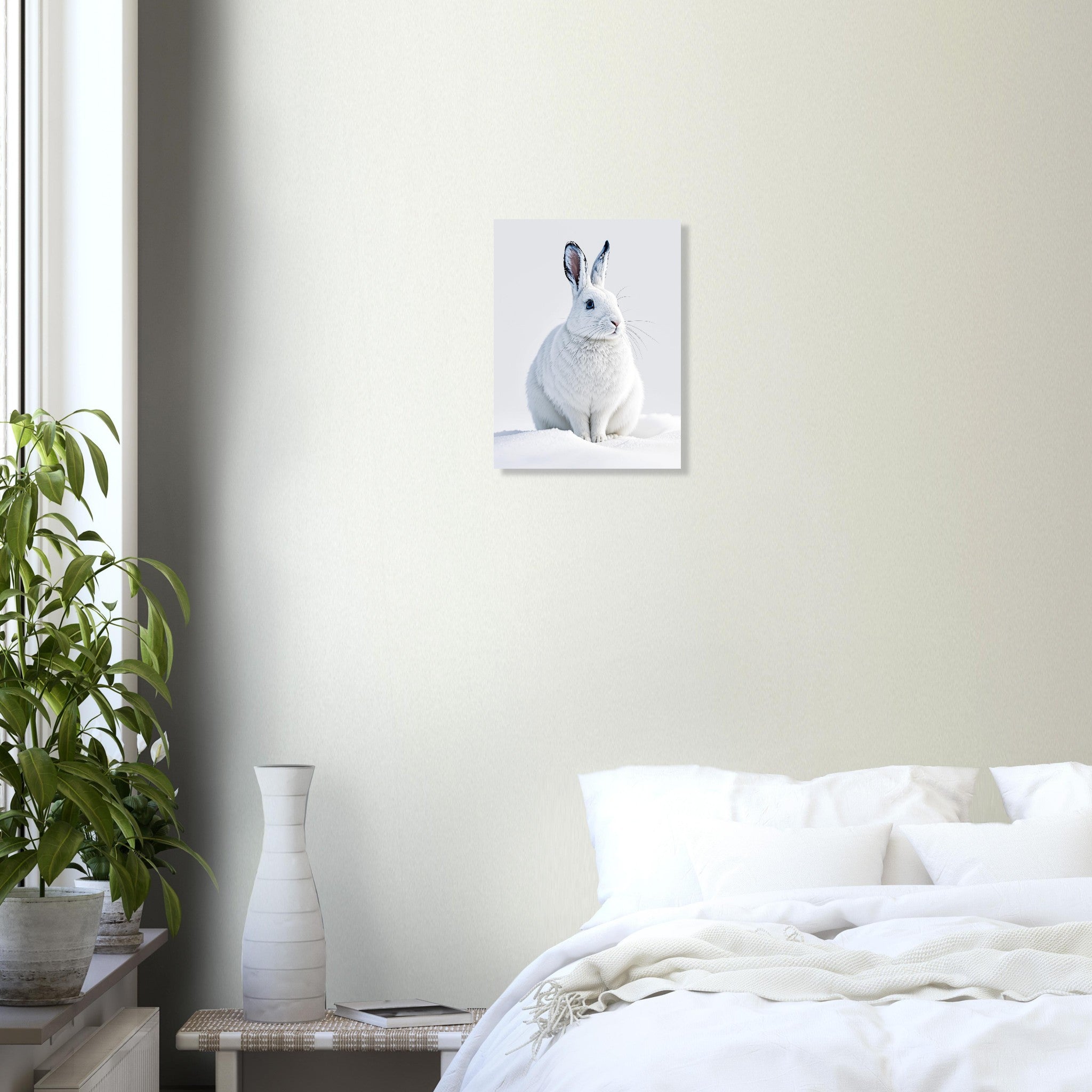 Mountain Hare Winter Snow Art Art Print Art Print — detail view | Wild Thread Co