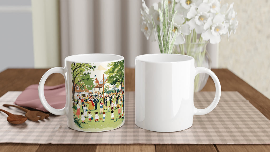 May Day Maypole Folk Tradition Mug — detail view | Wild Thread Co