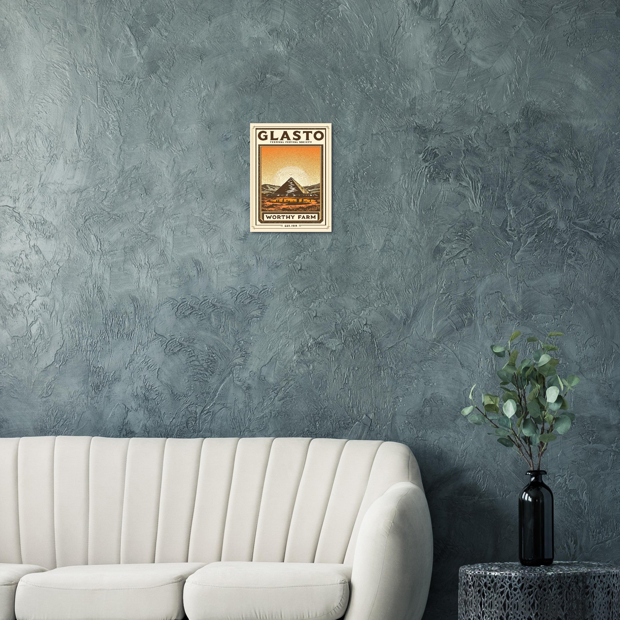 Glasto Vintage Travel Poster — Art Print | Wild Thread Co