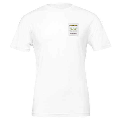 Ceefax Teletext Nostalgia T-Shirt — detail view | Wild Thread Co