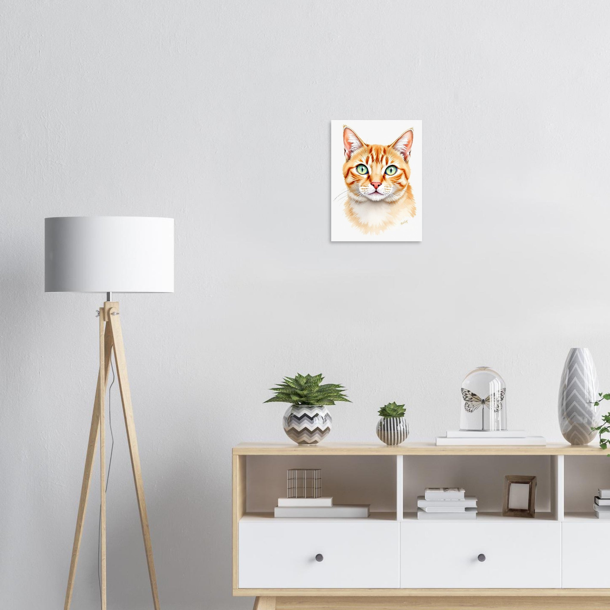 Ginger Tabby Portrait Art Print Poster Wall Art UK — Art Print | Wild Thread Co