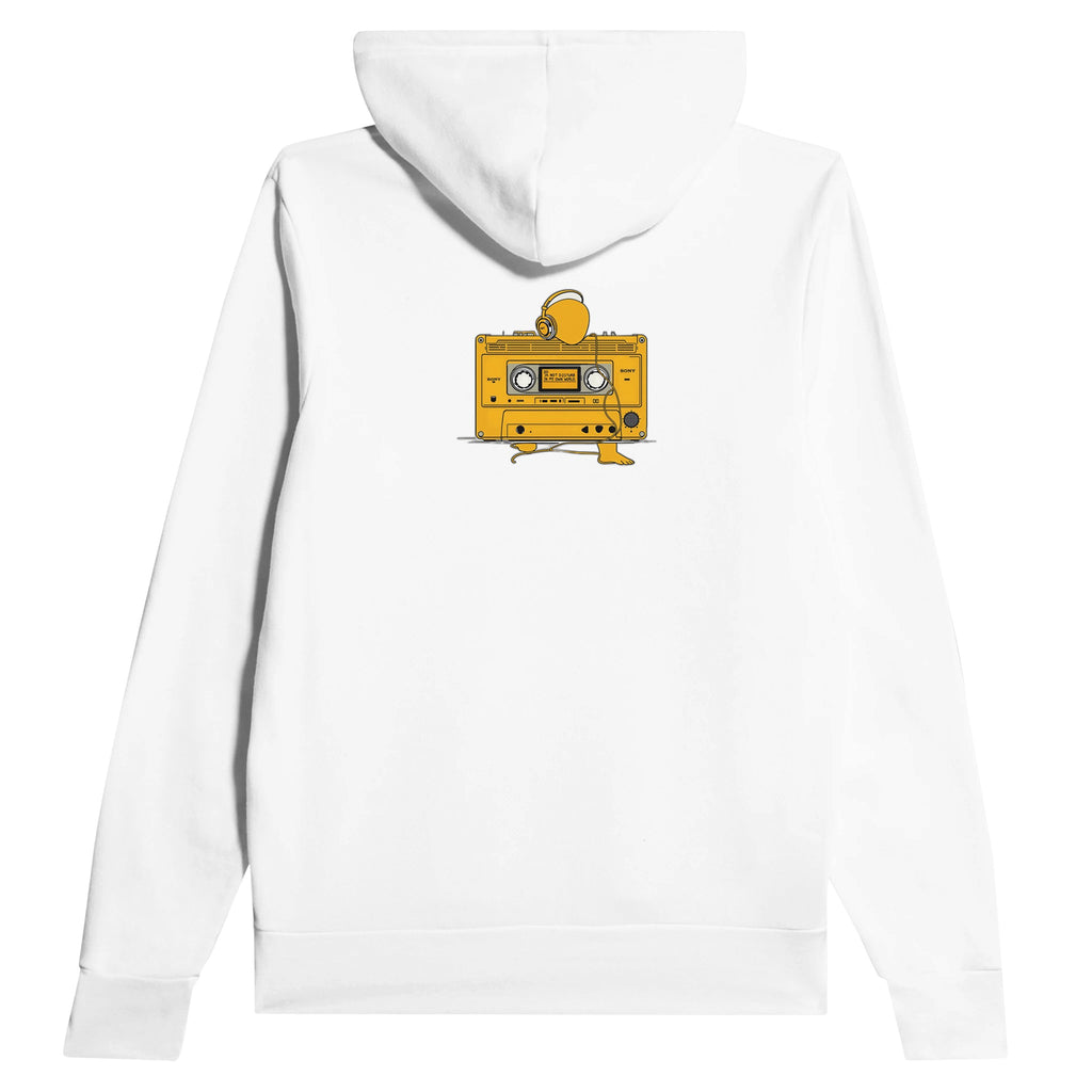 Walkman Introvert Cable Figure Hoodie — detail view | Wild Thread Co