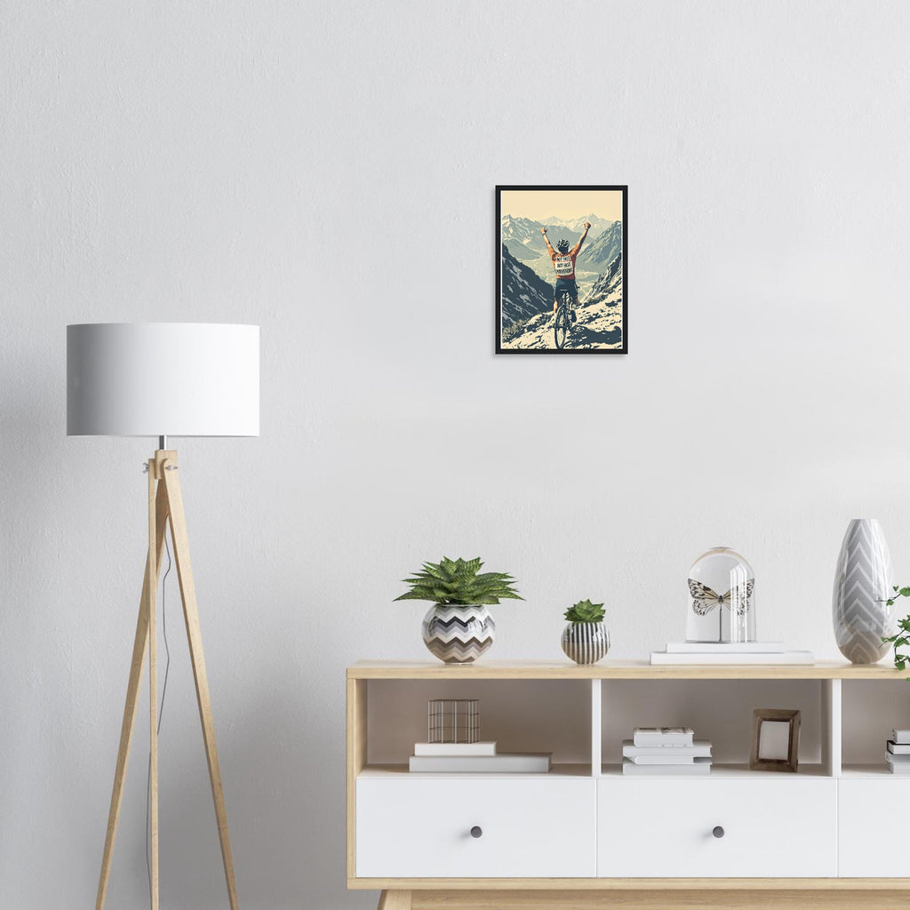 Cycling The Cols Framed Art Print — detail view | Wild Thread Co