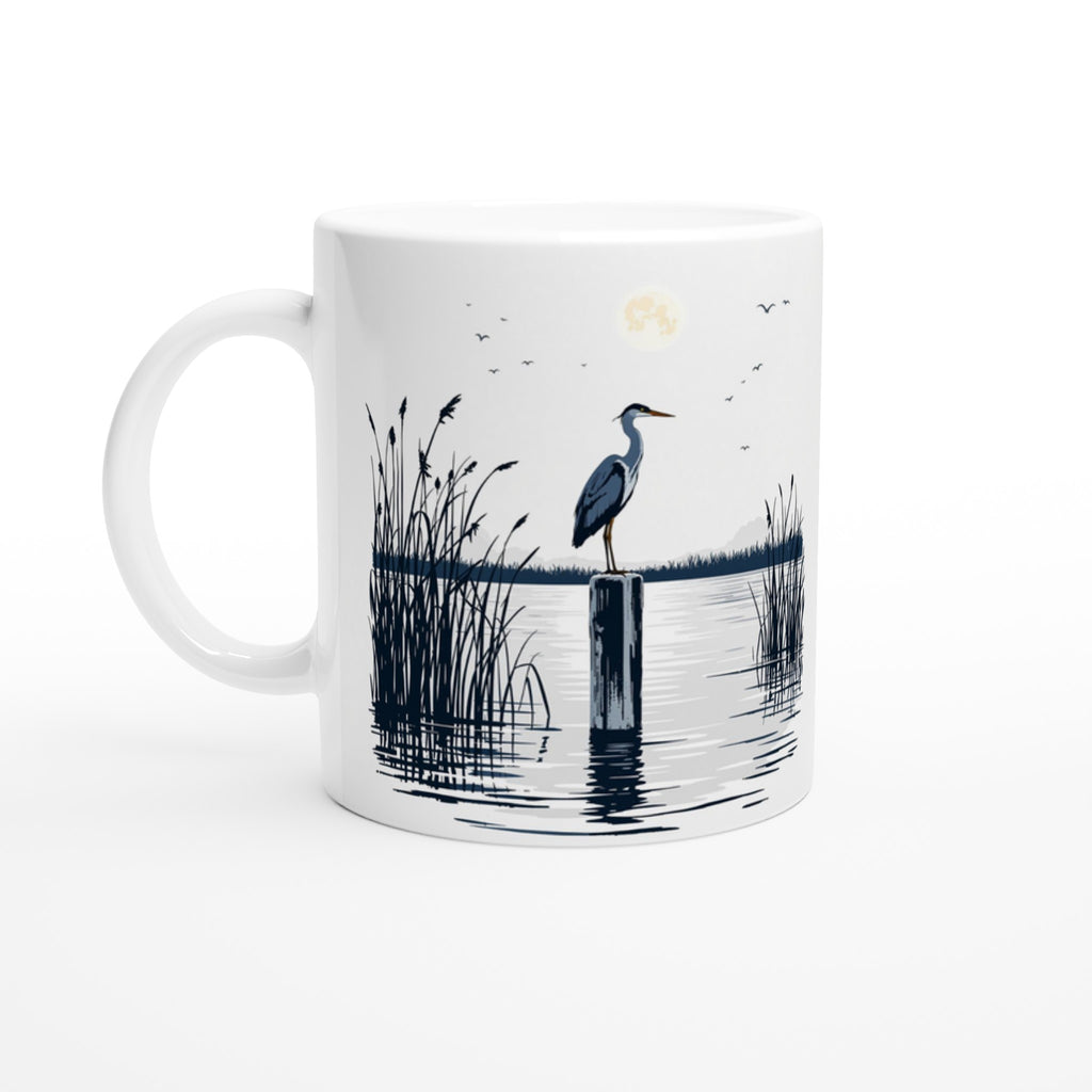 Night Heron Estuary Moonlight — Mug | Wild Thread Co UK