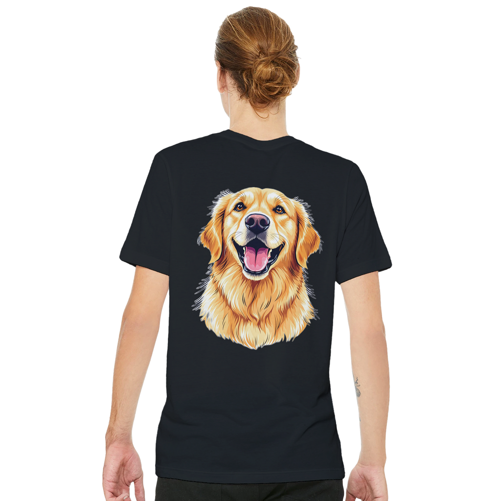 Golden Retriever Smile T-Shirt — detail view | Wild Thread Co