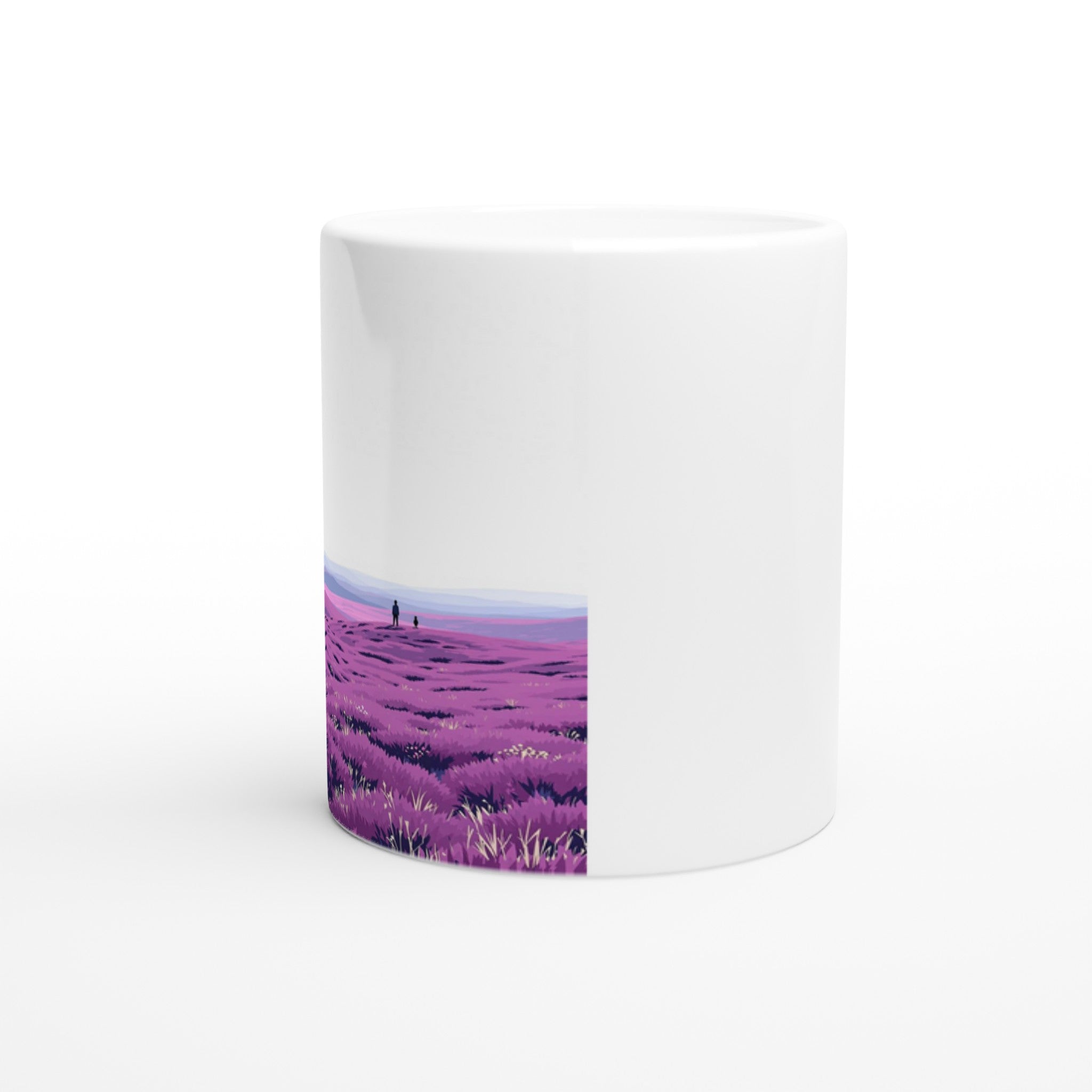 Heather Moor Purple August Mug — detail view | Wild Thread Co