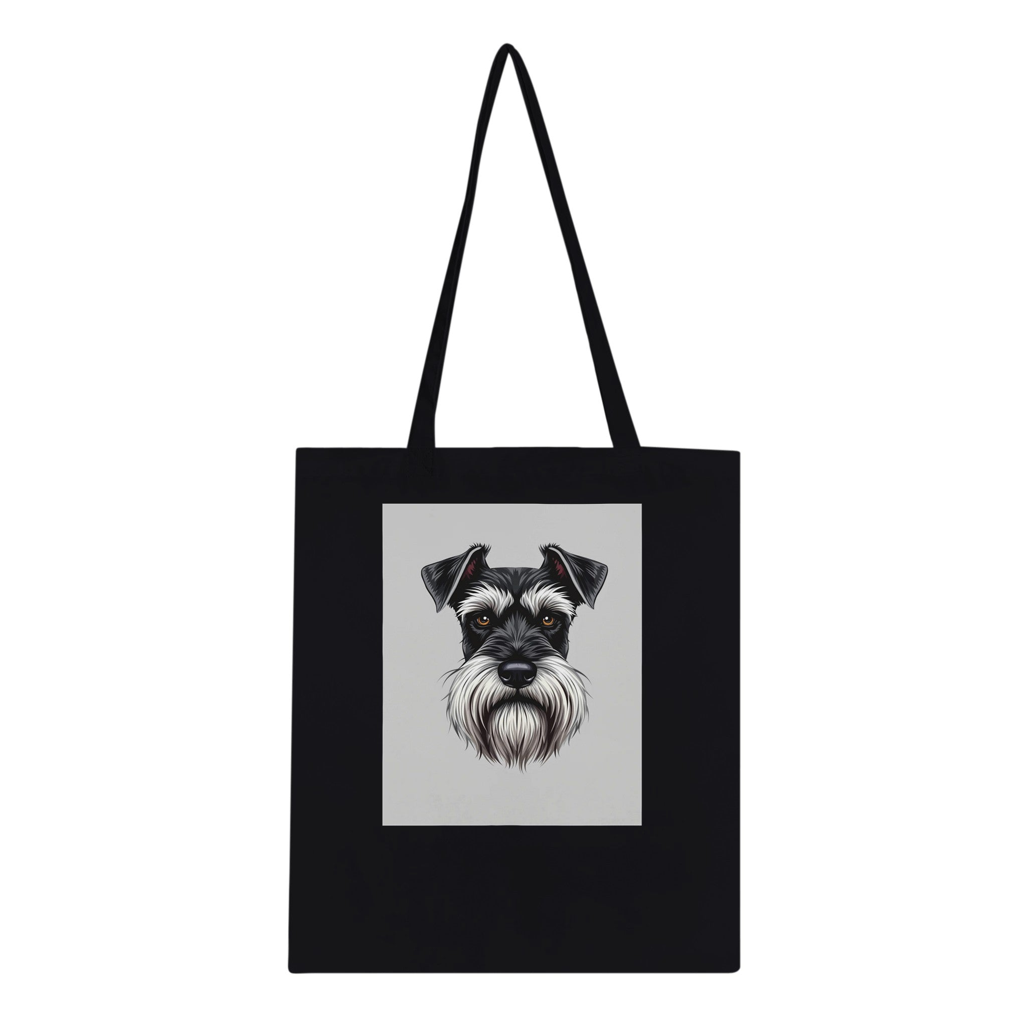 Miniature Schnauzer Tote Bag Cotton Shopper UK Tote Bag — detail view | Wild Thread Co