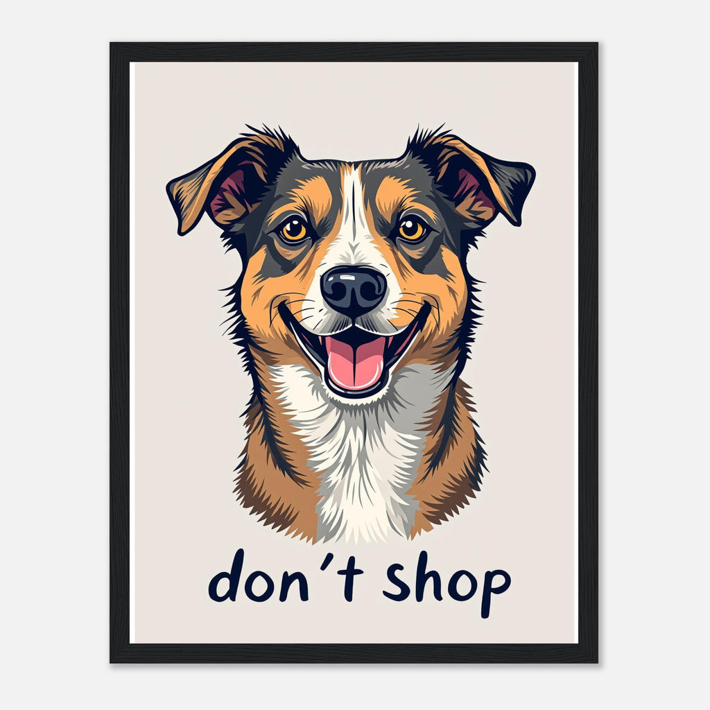 Rescue Dog Hero Art Framed Print Wall Art Ready to Hang UK Framed Art Print — detail view | Wild Thread Co