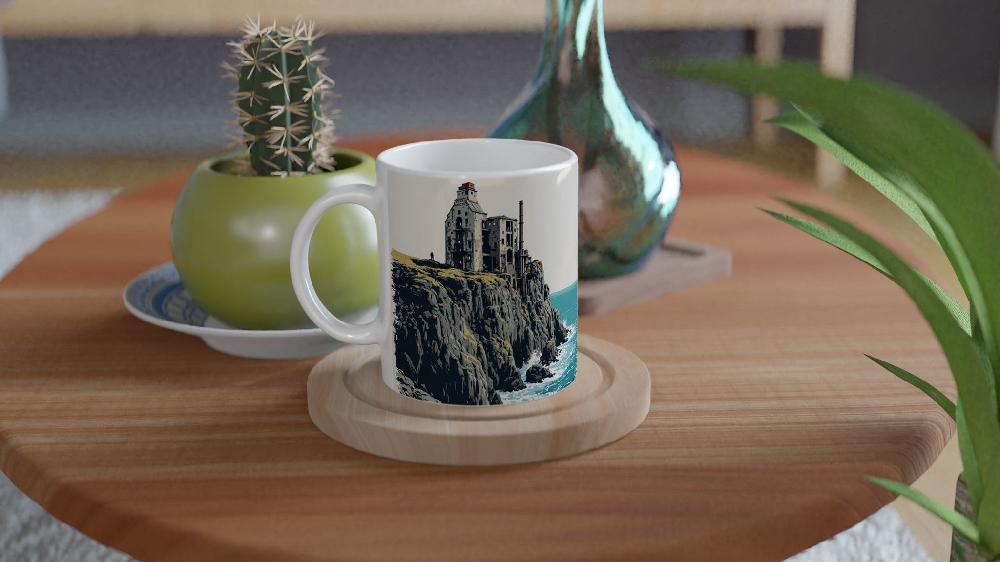 Cornish Tin Mine Cliff Mug — detail view | Wild Thread Co