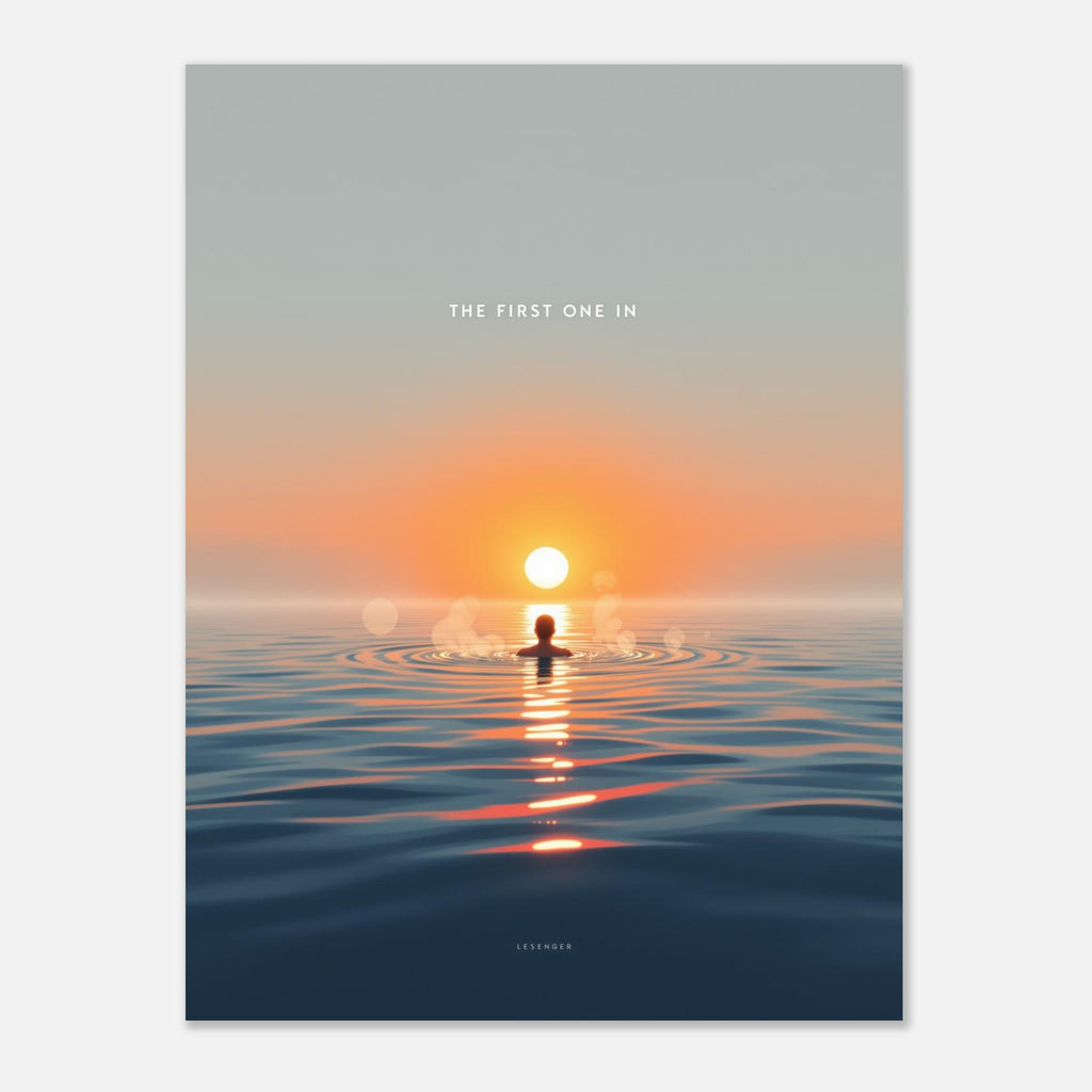 Dawn Swimmer Art Print Poster Wall Art UK — Art Print | Wild Thread Co