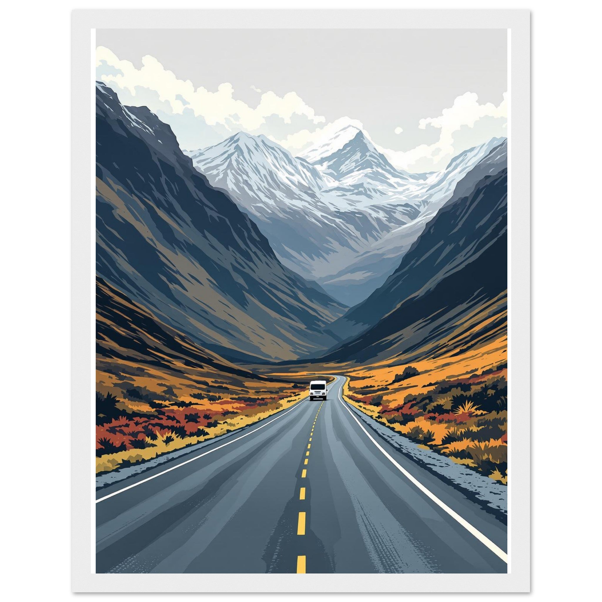 Glencoe Road Framed Art Print — detail view | Wild Thread Co