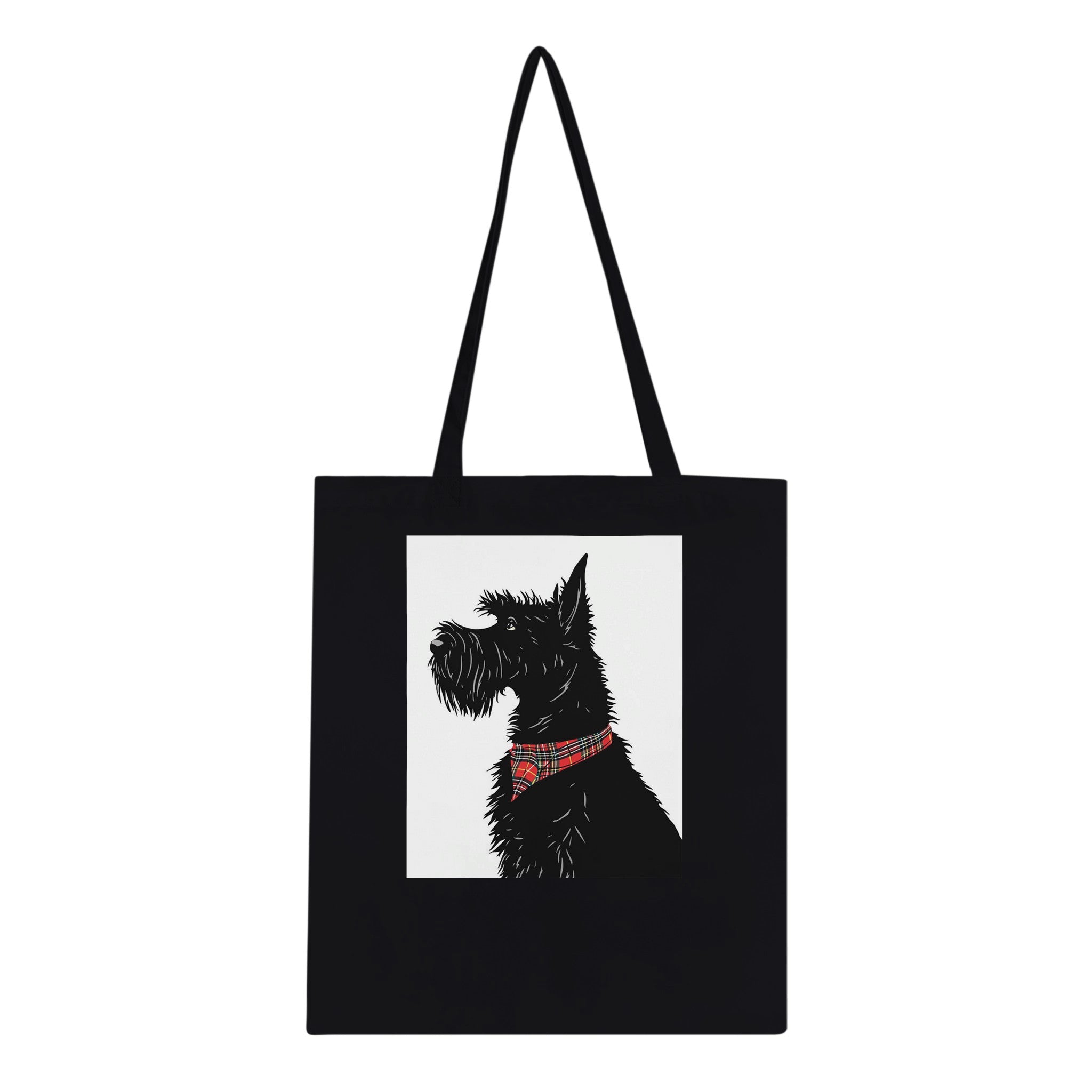 Scottish Terrier Tote Bag Cotton Shopper UK Tote Bag — detail view | Wild Thread Co