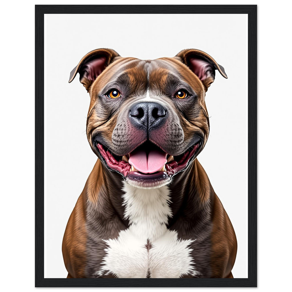 Staffie Smile — Framed Art Print | Wild Thread Co UK