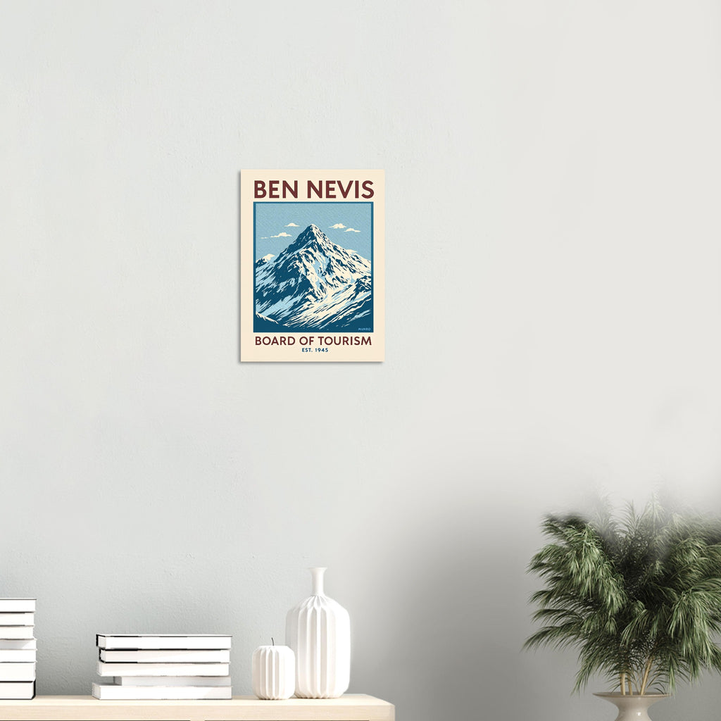 Ben Nevis Vintage Travel Poster Art Print — detail view | Wild Thread Co