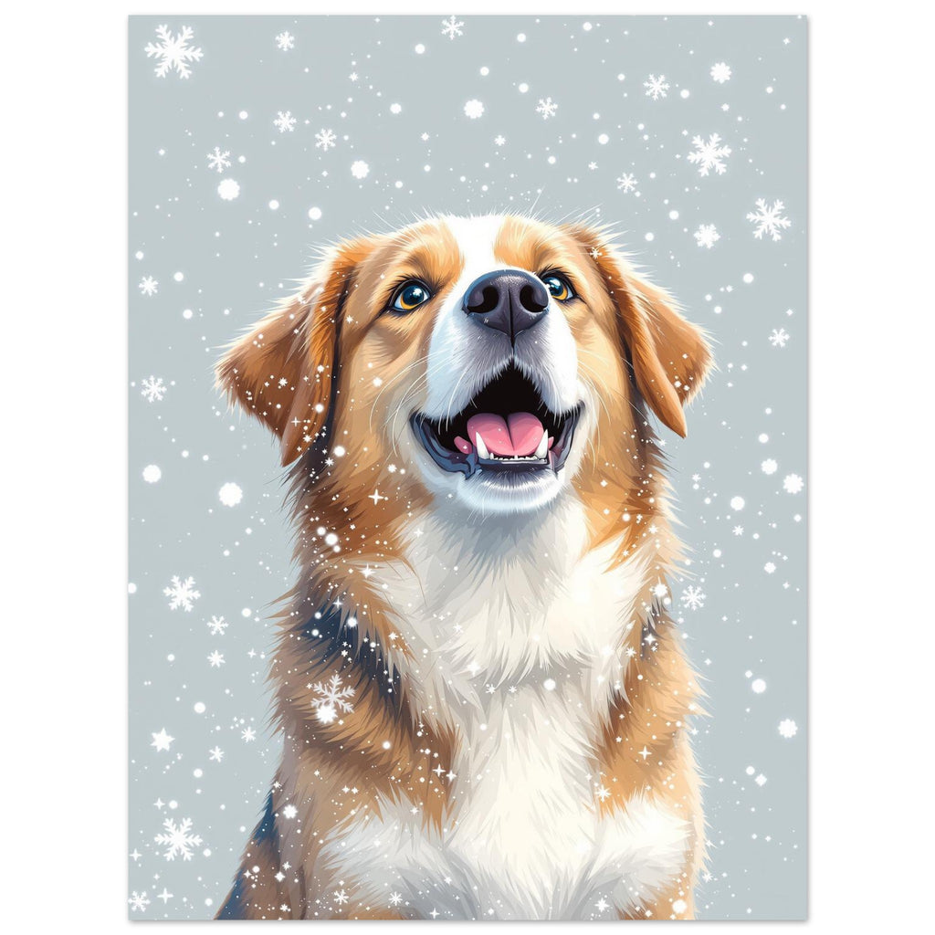 Dog In Snow Art Print Art Print — detail view | Wild Thread Co
