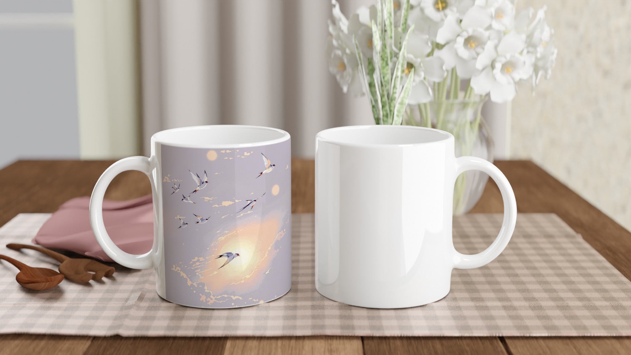 Swift Summer Evening Sky Mug — detail view | Wild Thread Co