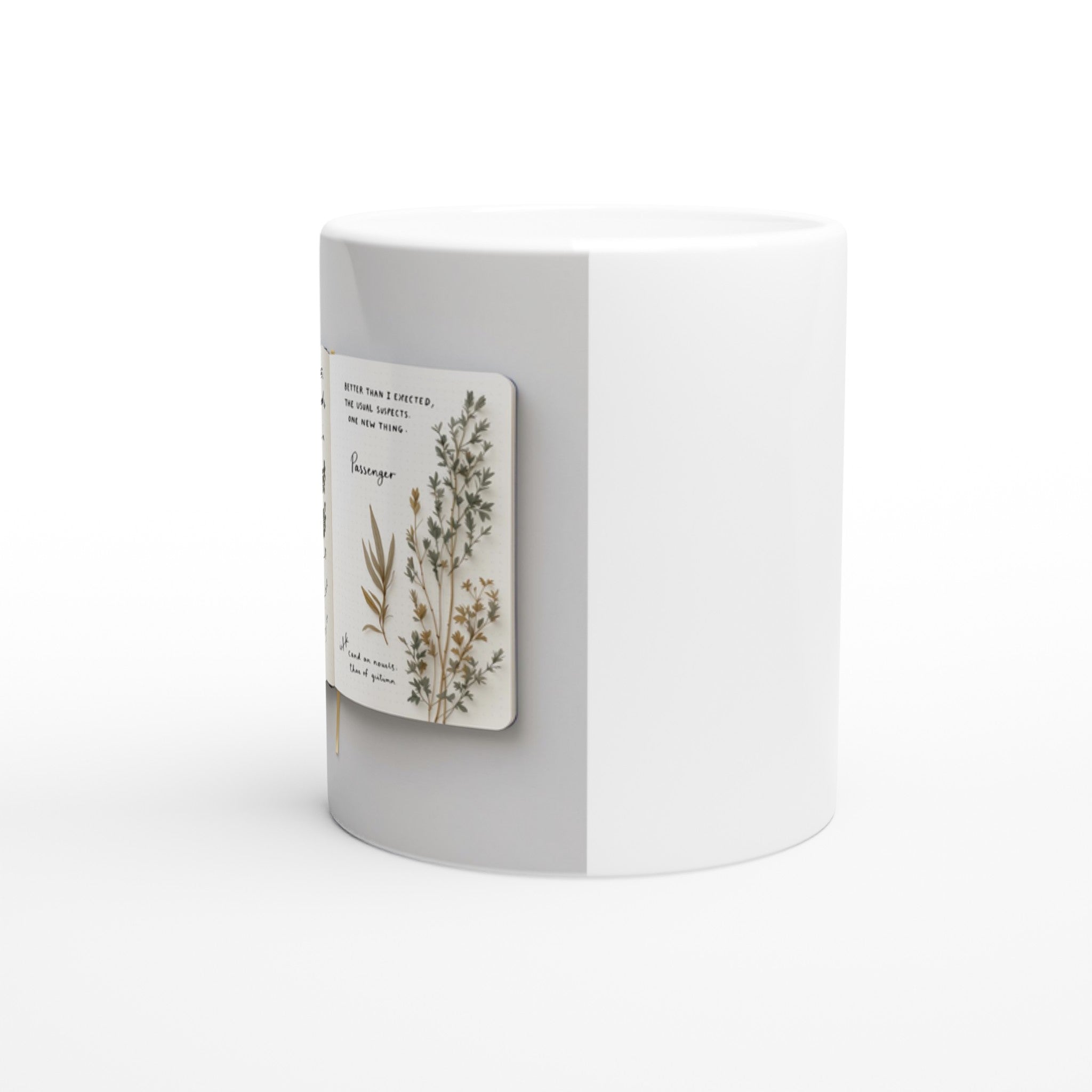 Naturalist Field Journal Sketches Mug — detail view | Wild Thread Co