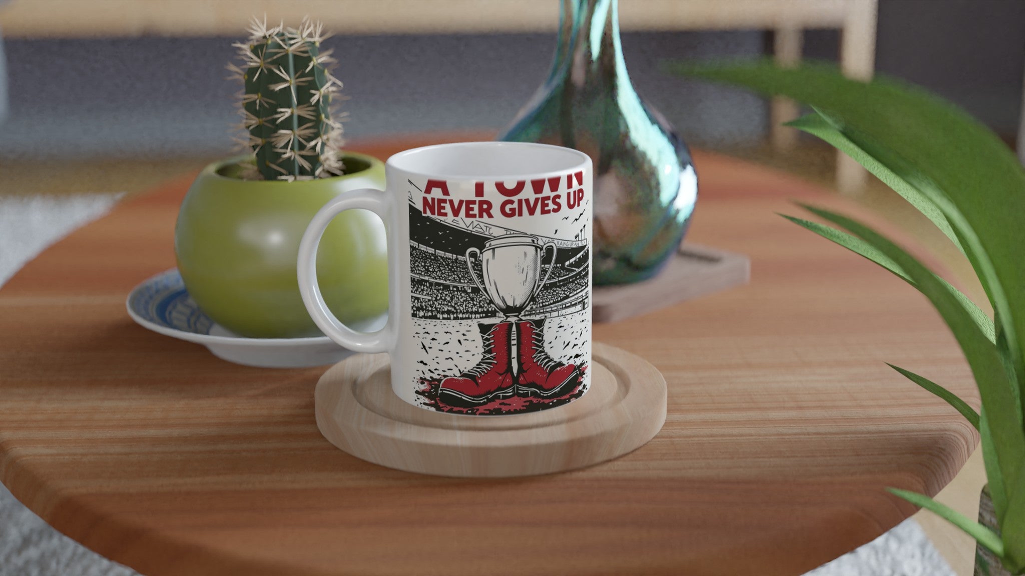 Retro Rugby League Mug — detail view | Wild Thread Co