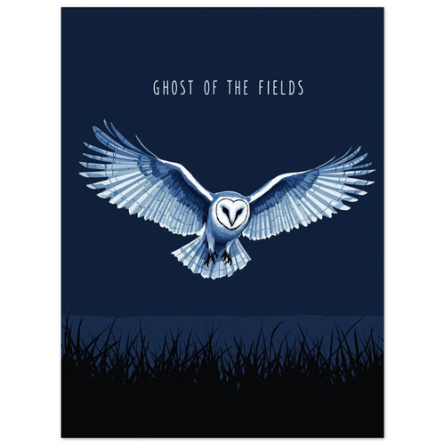 Barn Owl Gift UK Art Print Art Print — detail view | Wild Thread Co
