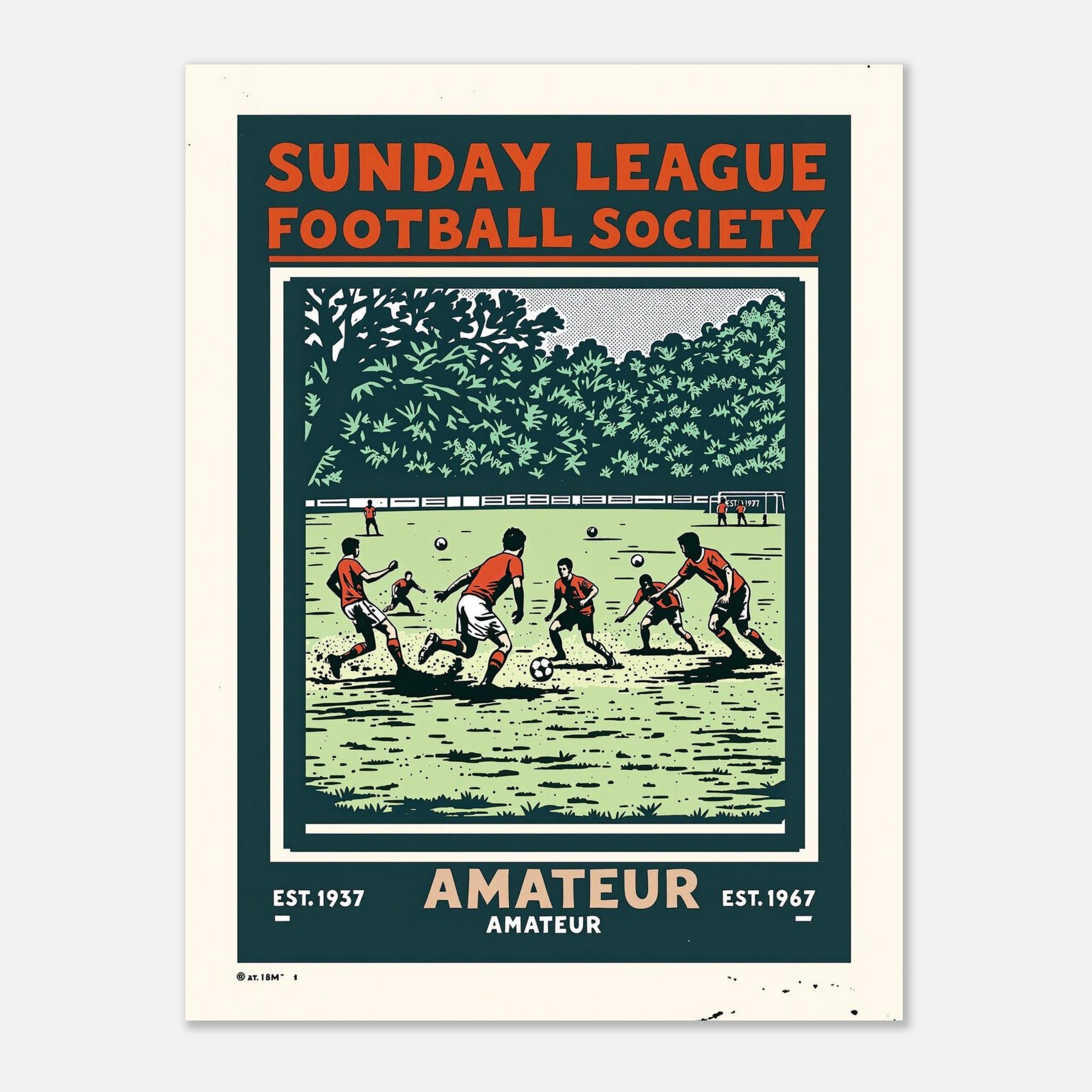 Sunday League Vintage Travel Poster — Art Print | Wild Thread Co