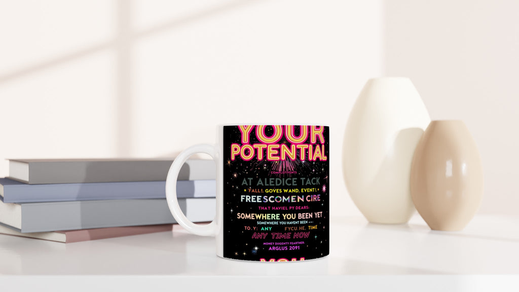 Your Potential Rave Shirt Uk Mug — detail view | Wild Thread Co