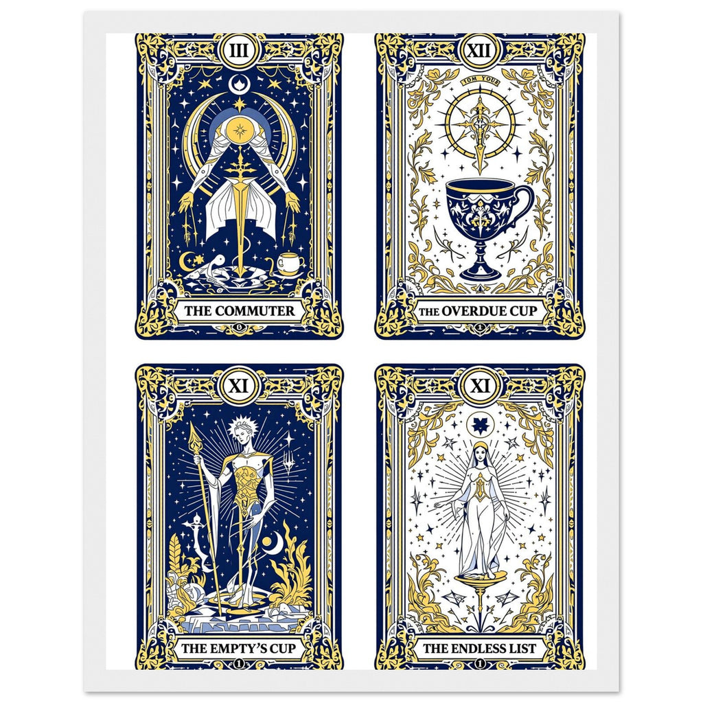 Modern Tarot Cards Framed Print Wall Art Ready to Hang UK Framed Art Print — detail view | Wild Thread Co