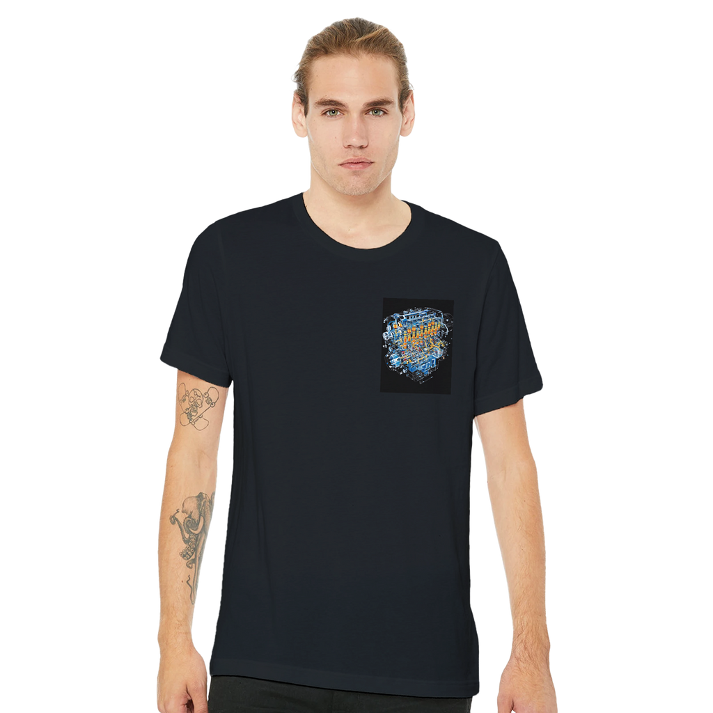 Engine V12 Cutaway T-Shirt — detail view | Wild Thread Co
