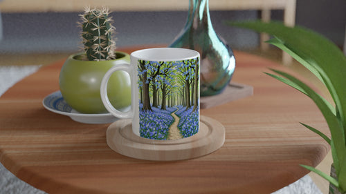 Bluebell Wood Ancient Oak Mug — detail view | Wild Thread Co