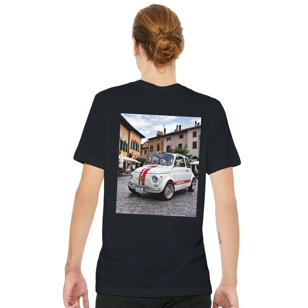Fiat 500 Abarth Classic T-Shirt — detail view | Wild Thread Co