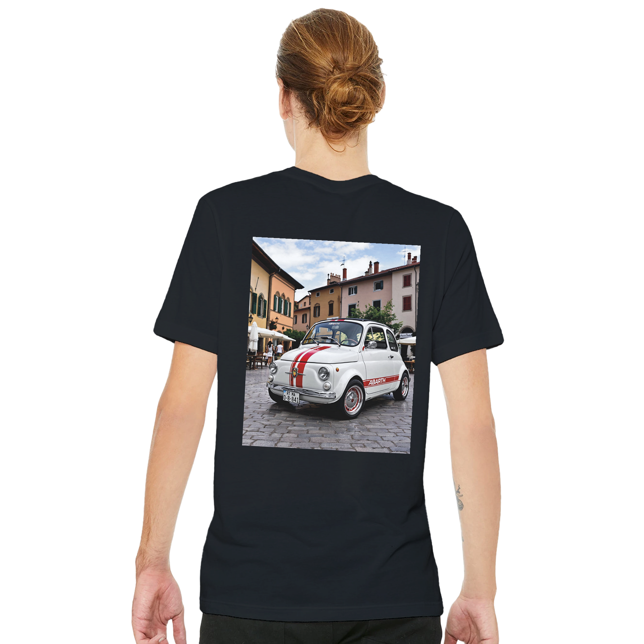 Fiat 500 Abarth Classic T-Shirt — detail view | Wild Thread Co