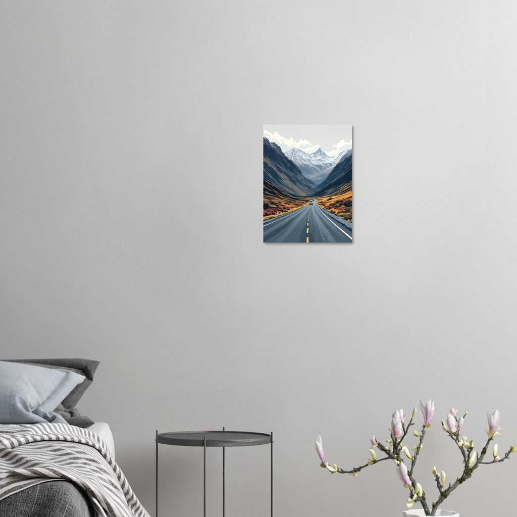 Glencoe Highland Scotland Road Art A1 Gift UK Art Print Art Print — detail view | Wild Thread Co