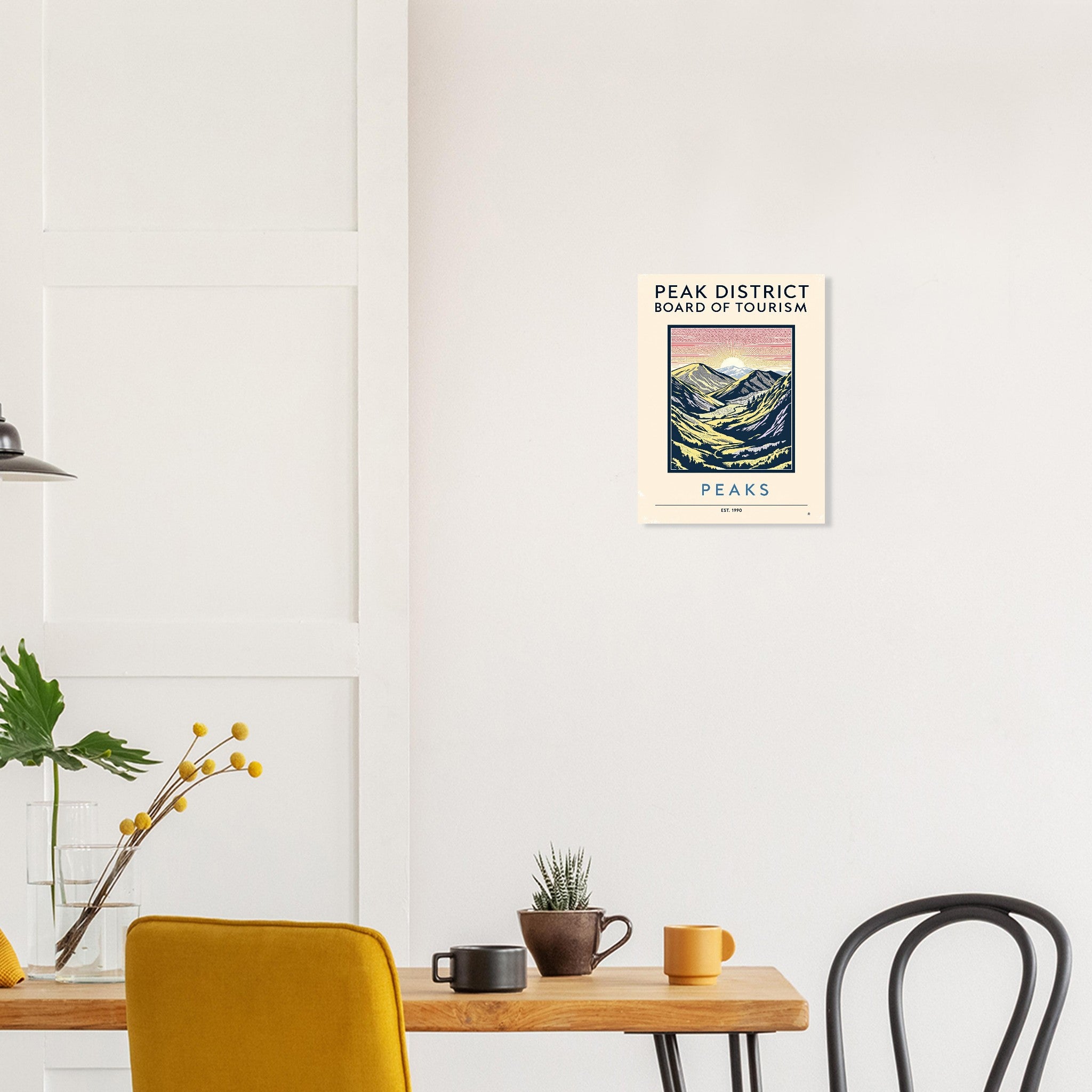 Peak District Vintage Travel Poster Art Print — detail view | Wild Thread Co