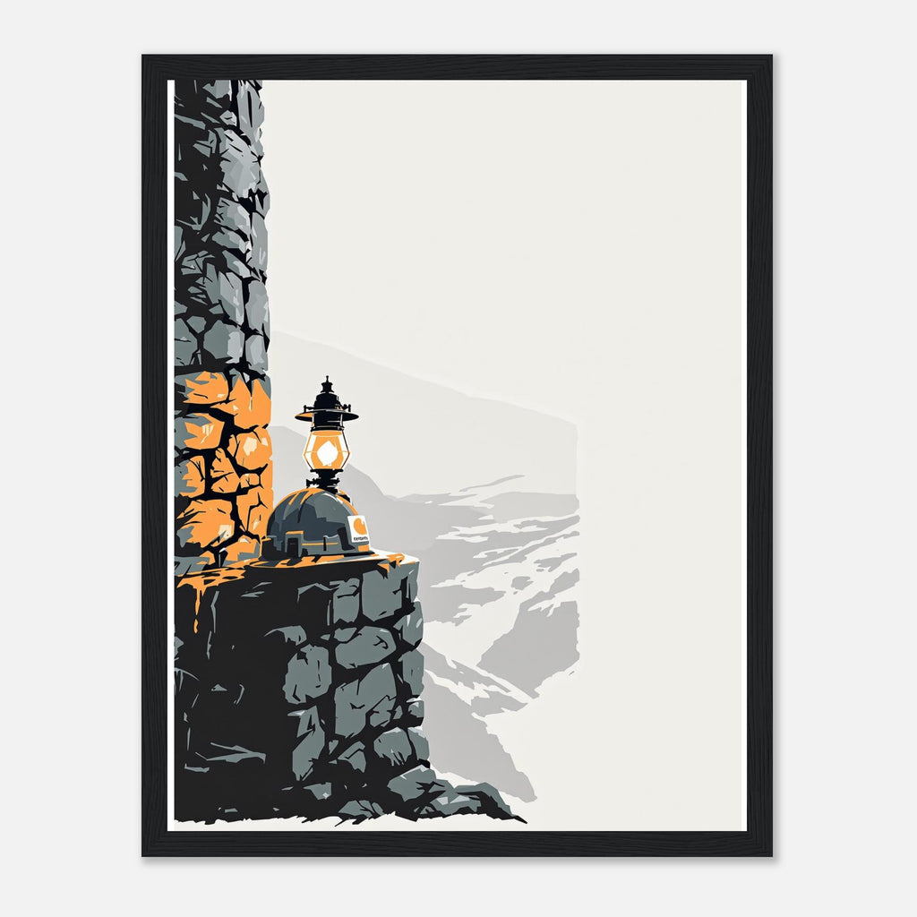 Coalfield Mining Heritage Lamp Helmet Framed Print — Print Material | Wild Thread Co