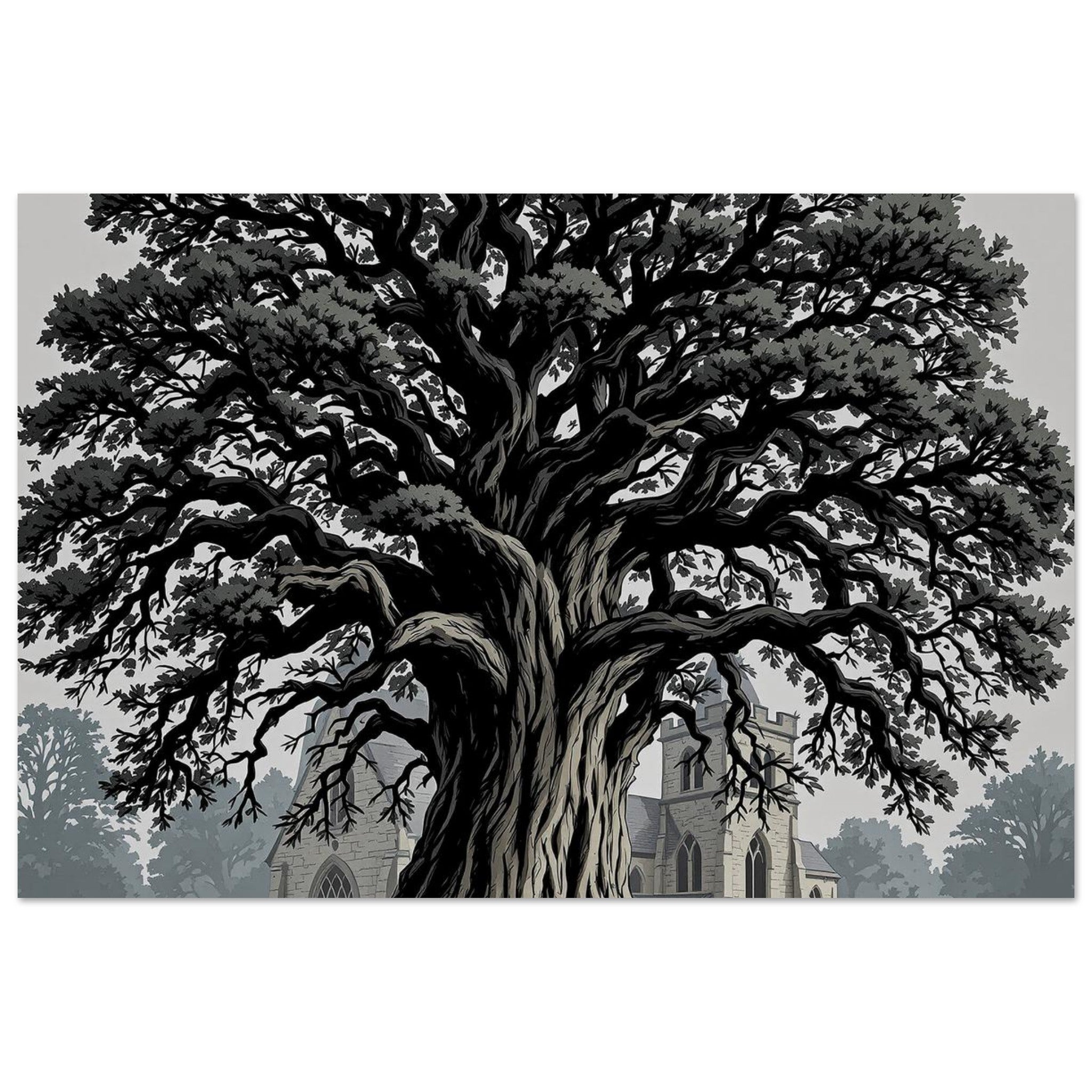 Ancient Yew Churchyard — Print Material | Wild Thread Co UK