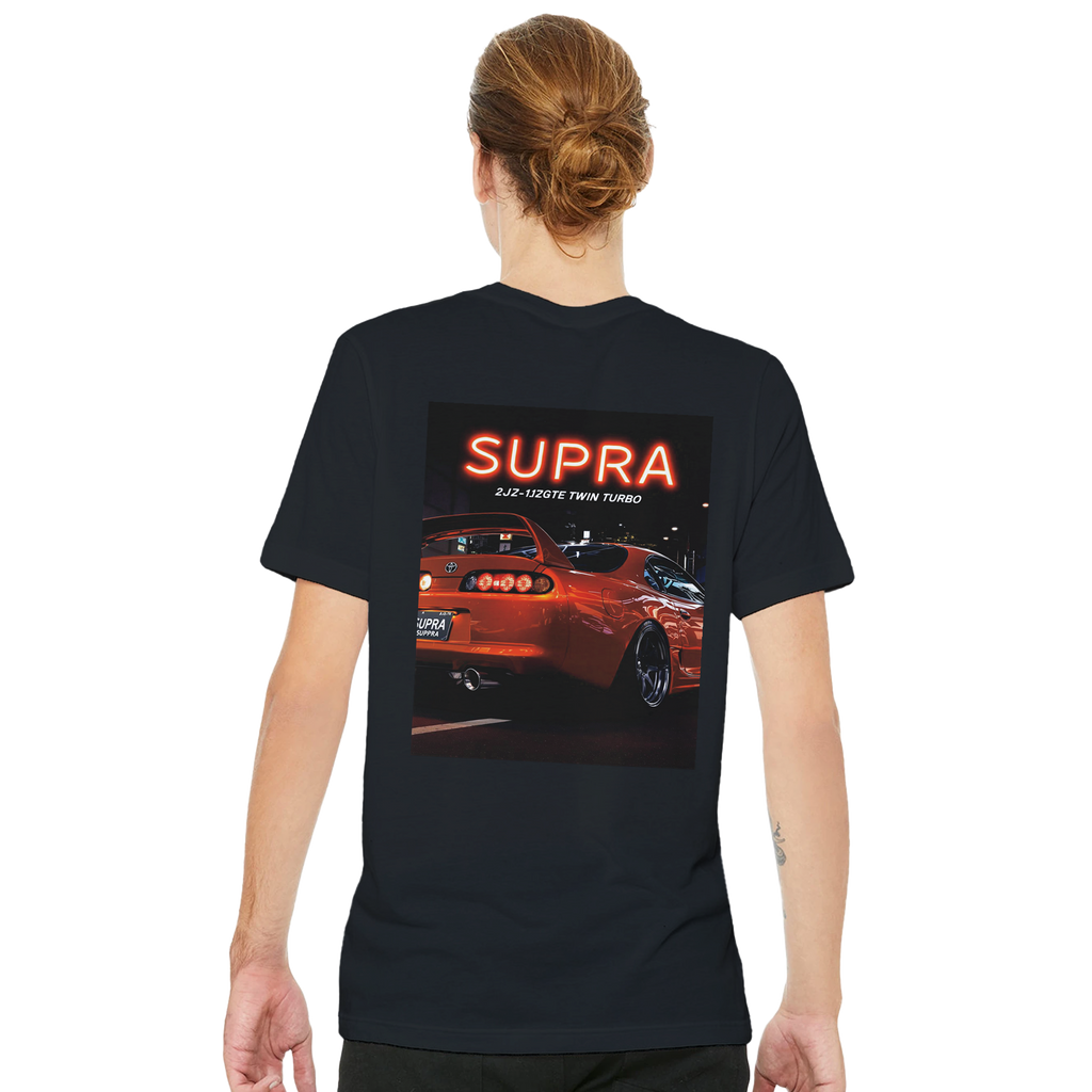 Toyota Supra Mk4 Jdm Night Orange T-Shirt — detail view | Wild Thread Co