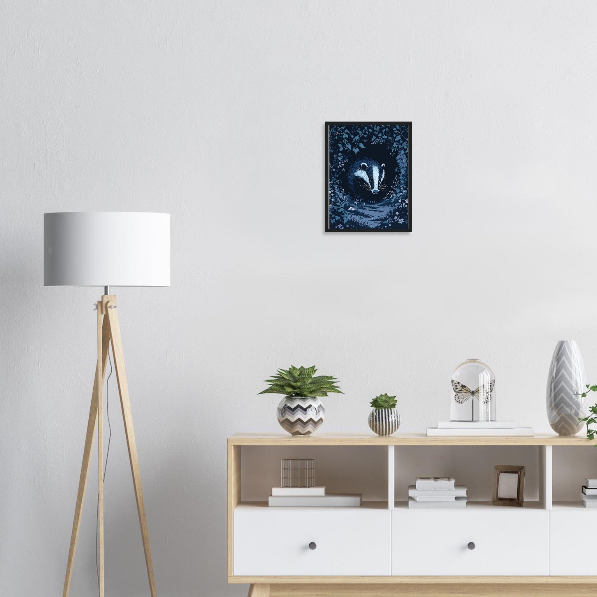 Badger At Dusk Framed Print — Framed Art Print | Wild Thread Co