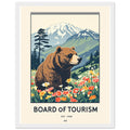 Mount Asahi Vintage Travel Poster Framed Art Print — detail view | Wild Thread Co