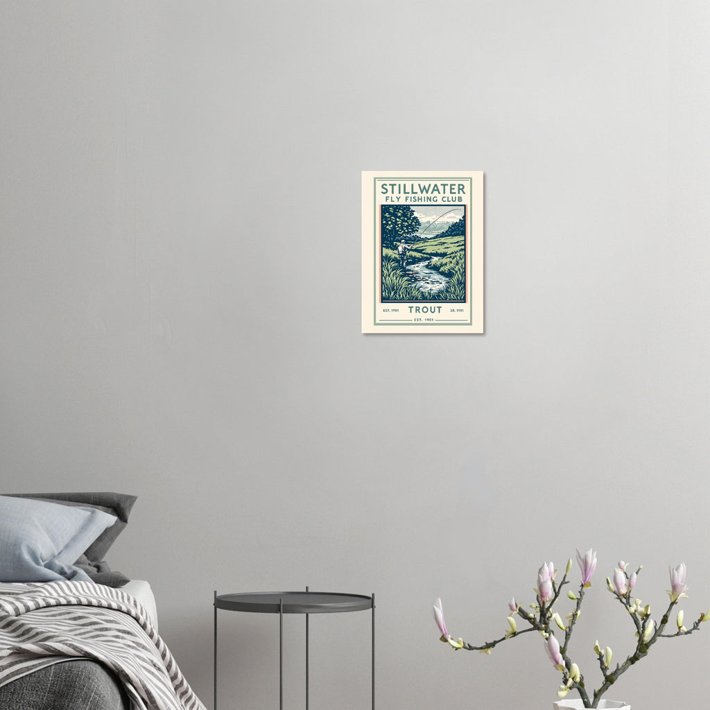 Stillwater Vintage Travel Poster Art Print — detail view | Wild Thread Co