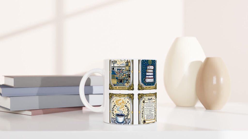 Dark Academia Tarot Card Mug — detail view | Wild Thread Co