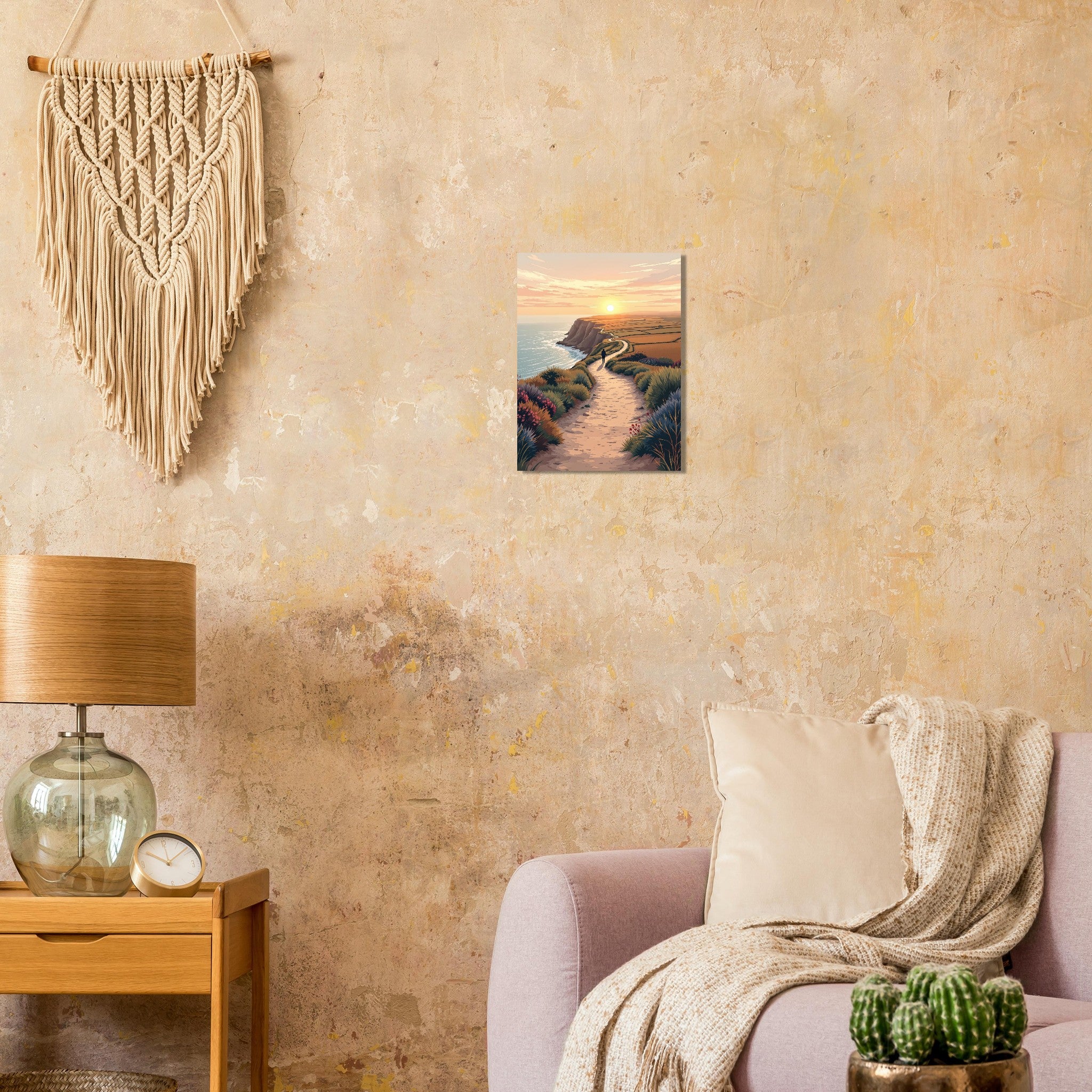 Coastal Path Dawn Walker Art Art Print Art Print — detail view | Wild Thread Co