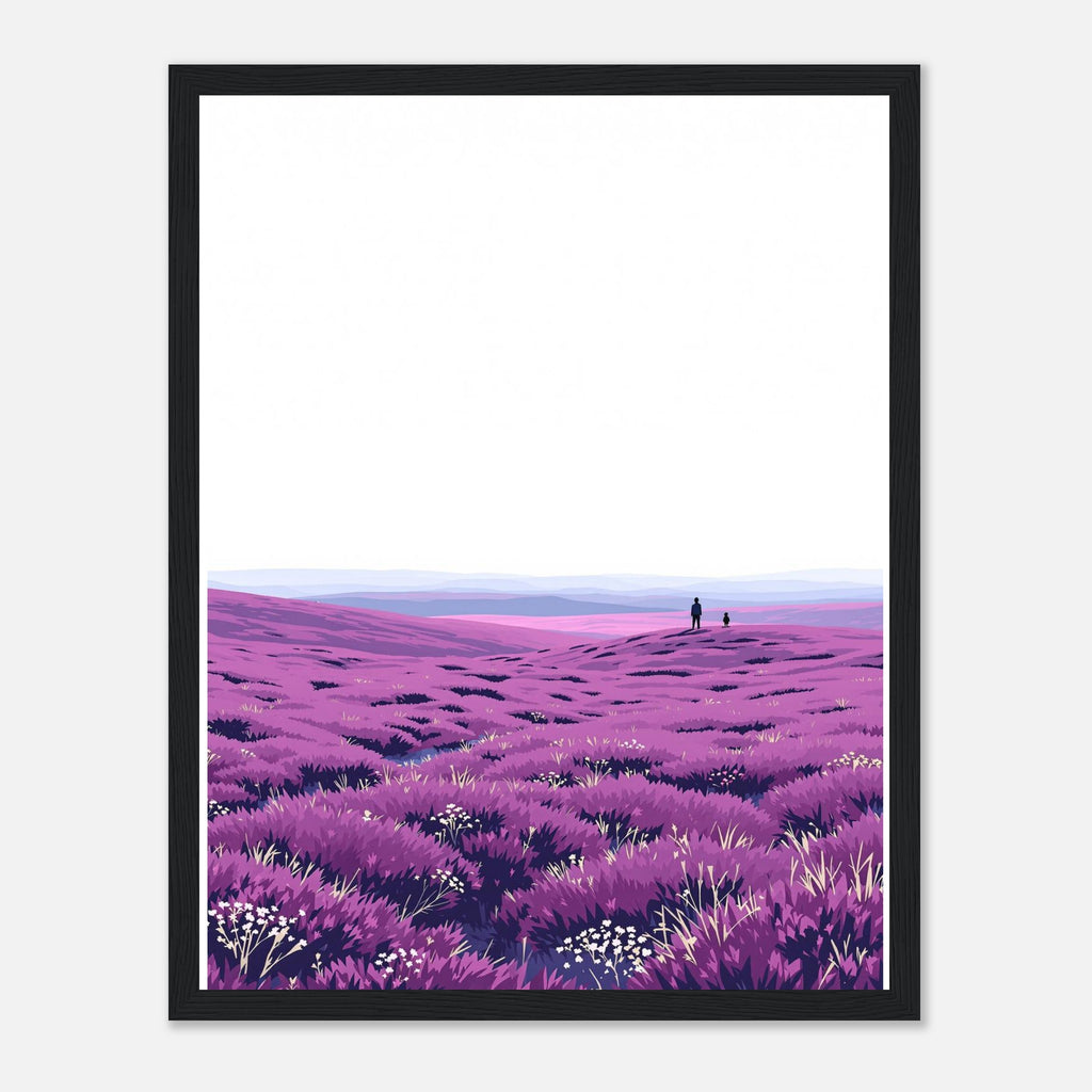 Heather Moor Purple August Framed Art Print — detail view | Wild Thread Co