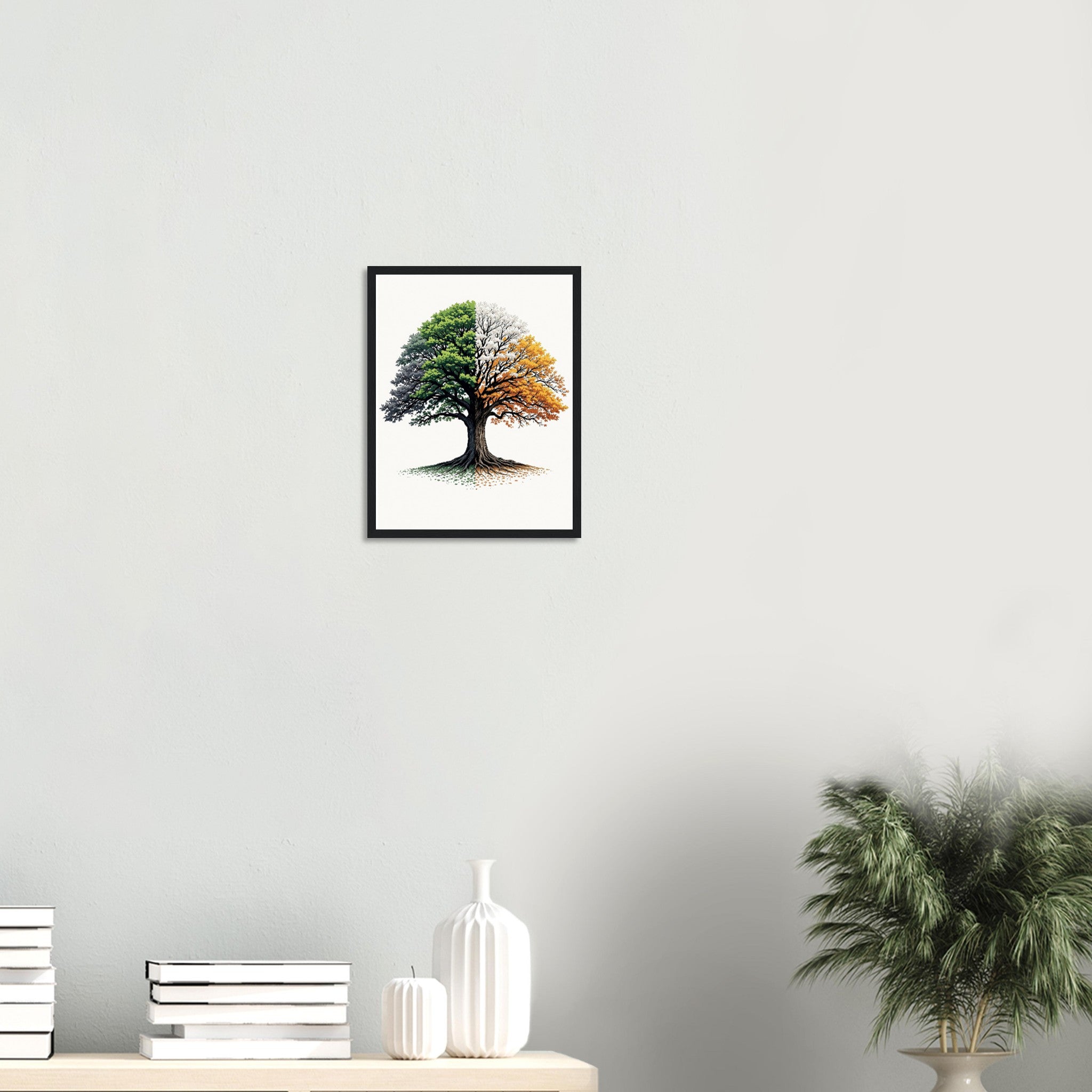 Oak Tree Four Seasons Print Material — detail view | Wild Thread Co