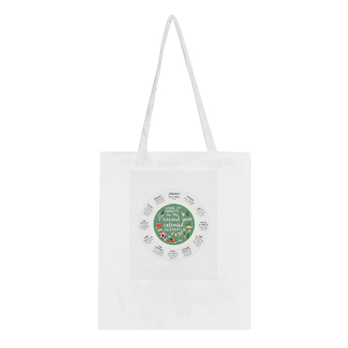 Allotment Circular Seasonal Calendar Tote Bag Cotton Shopper UK — Tote Bag | Wild Thread Co UK