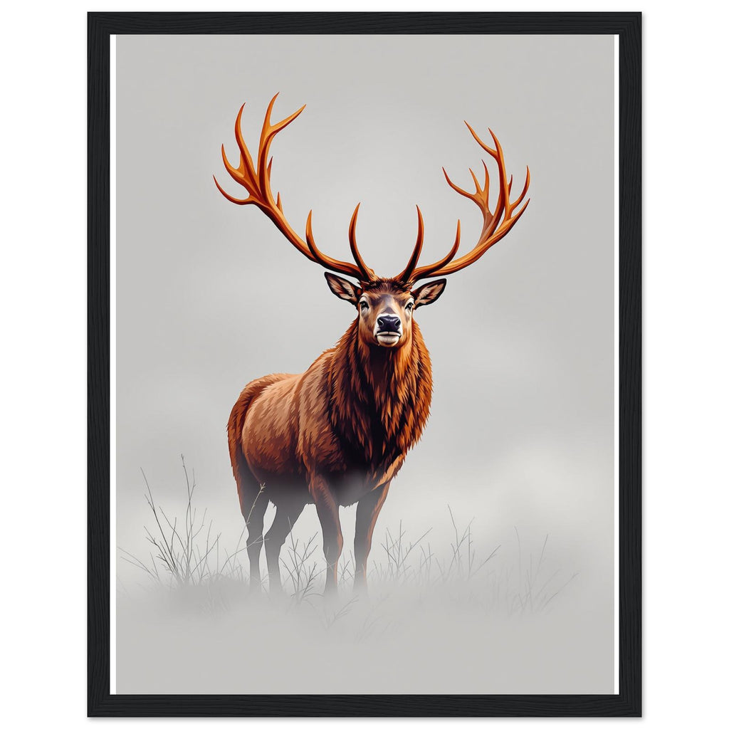 Deer Stag Antlers Framed Print Wall Art Ready to Hang UK — Framed Art Print | Wild Thread Co UK