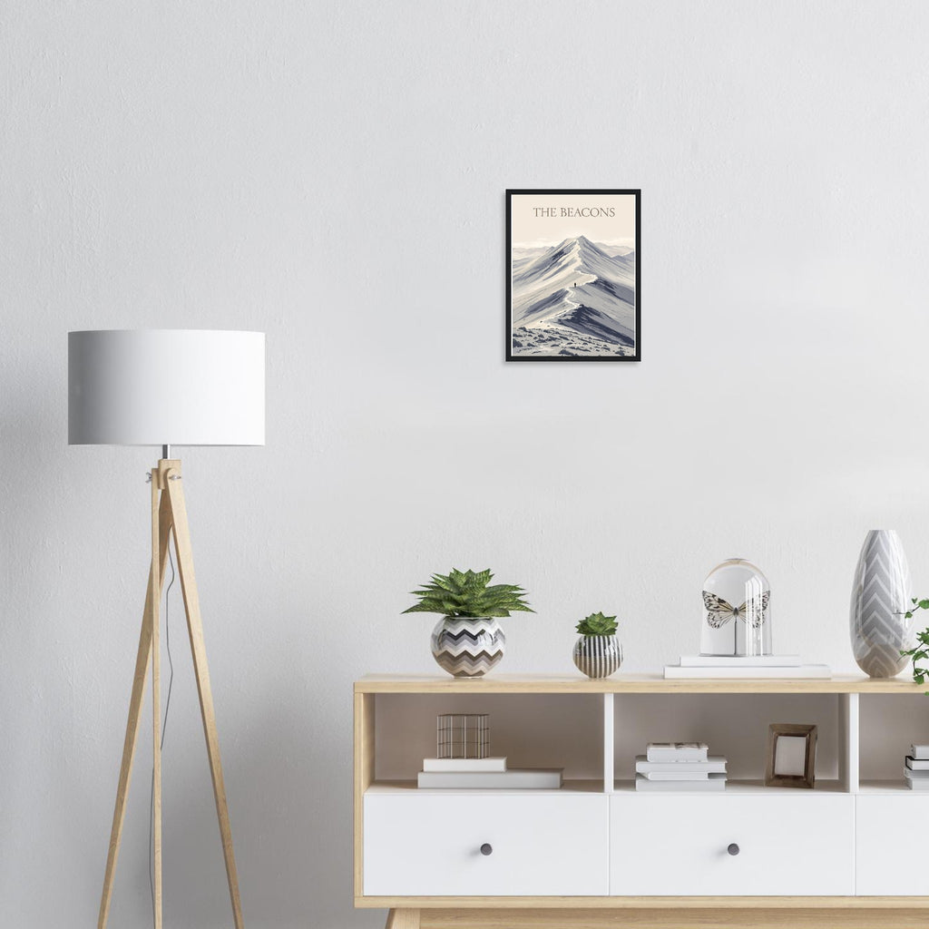 Brecon Beacons Pen Y Fan Ridgeline Framed Art Print — detail view | Wild Thread Co