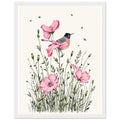 Ragged Robin Wet Meadow Damselflies Framed Art Print — detail view | Wild Thread Co